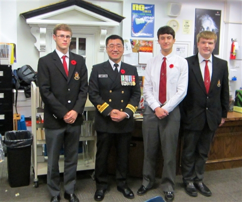 Canadian Navy Commander Visits Mac History Classes